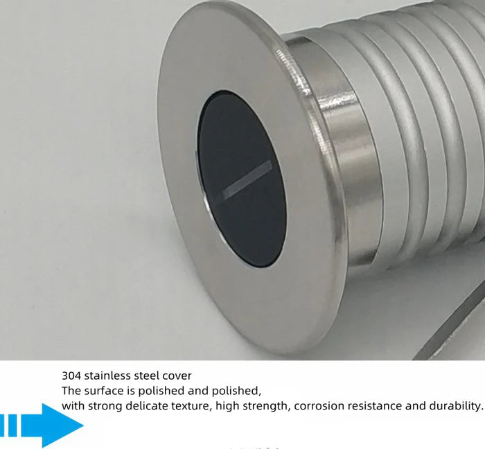 8/10-Pack One Beam Light Low Voltage LED Step Lights – 3000K / 4000K / 6000K | 1W / 3W | DC12–24V | IP67 Waterproof Stainless Steel Step & Path Lights