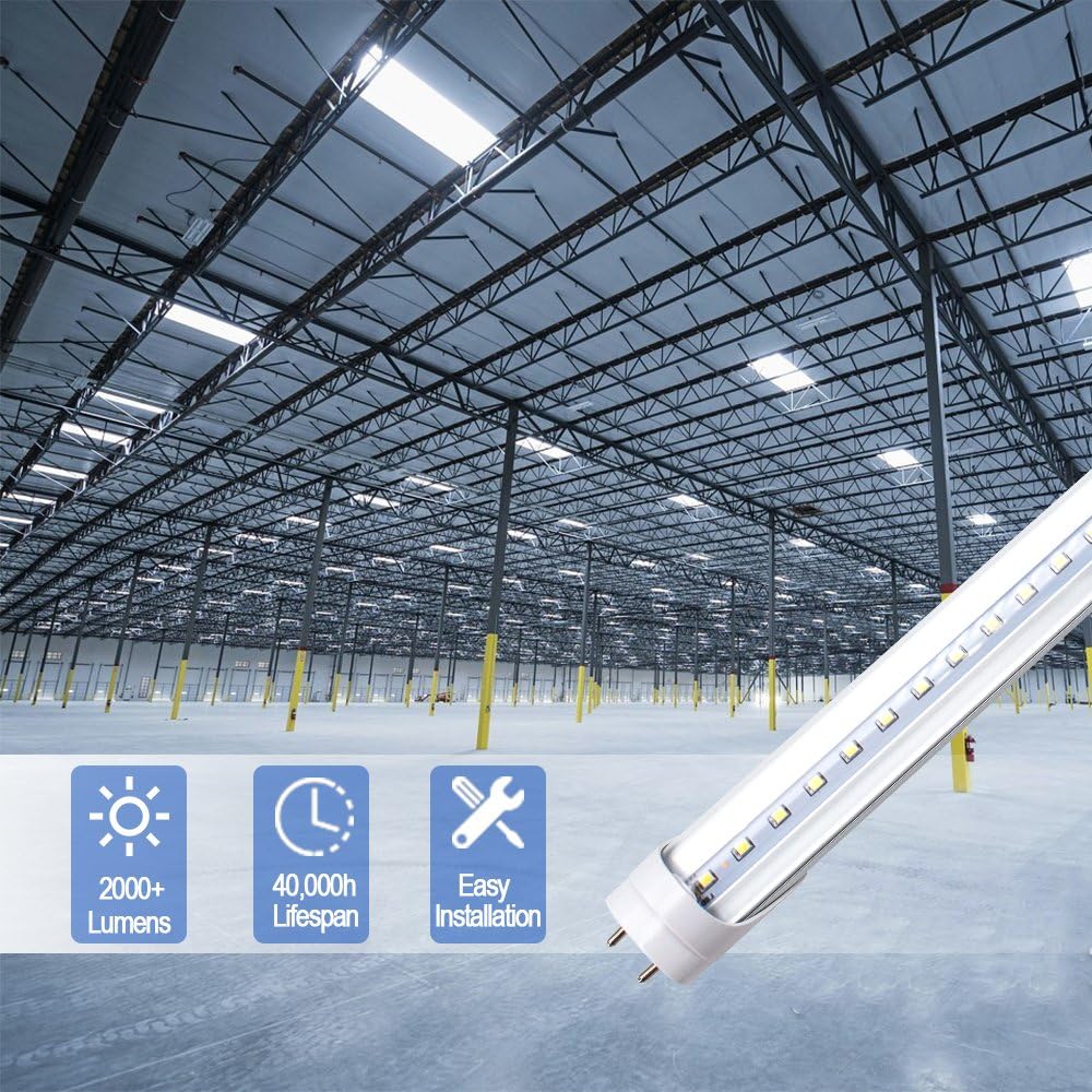 4ft 20W T8 LED Tube Light, Retrofit Ballast Bypass Frosted Lens Warm / Natural / Daylight White AC90-240V Non-Dimmable 4-Pack or 20-Pack