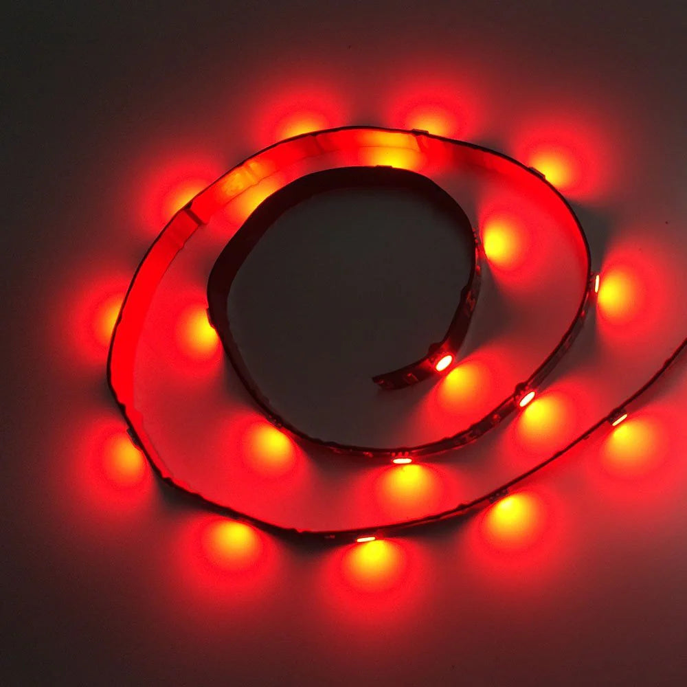 LightingWill 635nm SMD5050 DC12V Red LED Strip Light – 30/60/120 LEDs/m, 5 Meters, IP00/IP65