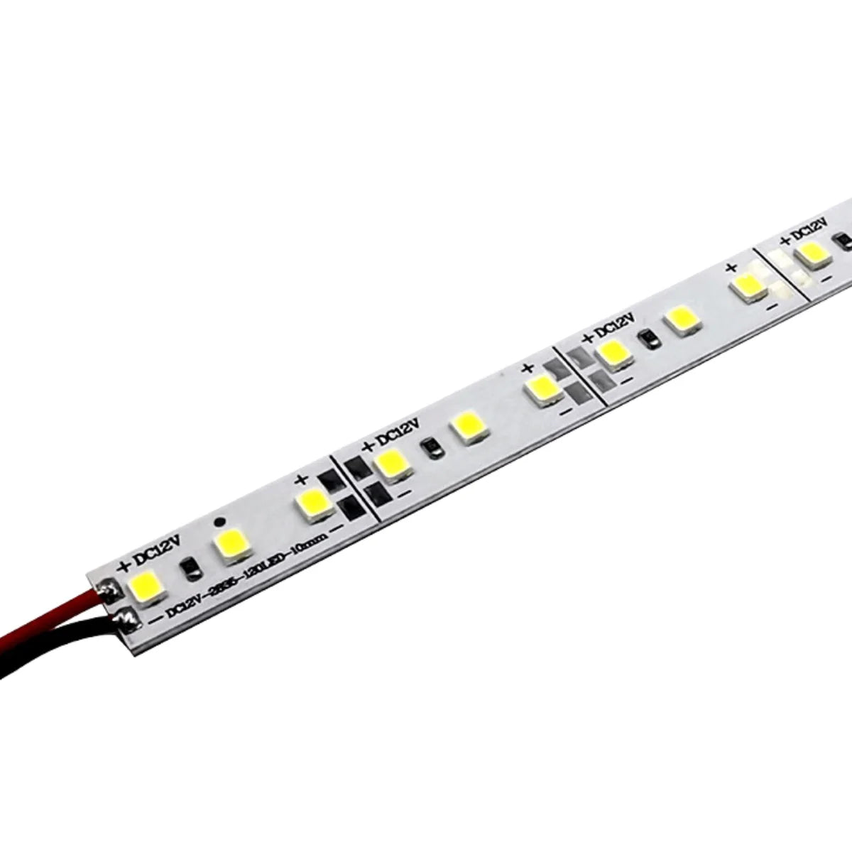 LightingWill SMD2835 10MM Wide Rigid LED Strip Light – DC12V / 24V | 12W/M | 120 LEDs/M | 10mm PCB | 1Meter Length | Warm White / Natural White / Daylight White / Cool White / Blue / Red / Green | High Brightness Indoor Lighting | 10 / 50PCS