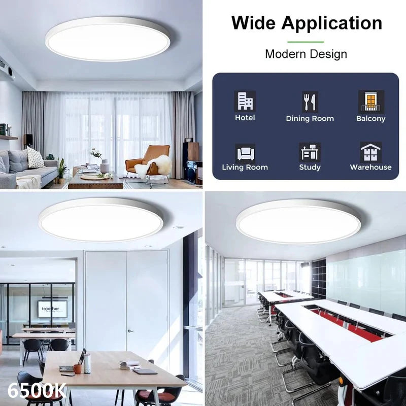 24 Inch Round 45W White LED Ceiling Light, 3000K / 4500K / 5000K / 6500K Flush Mount Ceiling Light Local Stock (US/UK/DE)