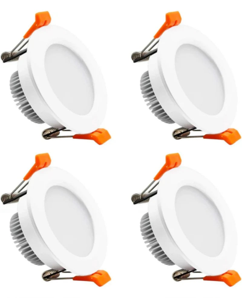 ECO-1 Series Frosted LED Downlight – White Housing – TRIAC Dimmable – 3W/5W/7W/9W – 4-Pack/8-Pack/10-Pack/12-Pack/20-Pack/32-Pack – 2700K–6000K – 100–130V / 200–240V