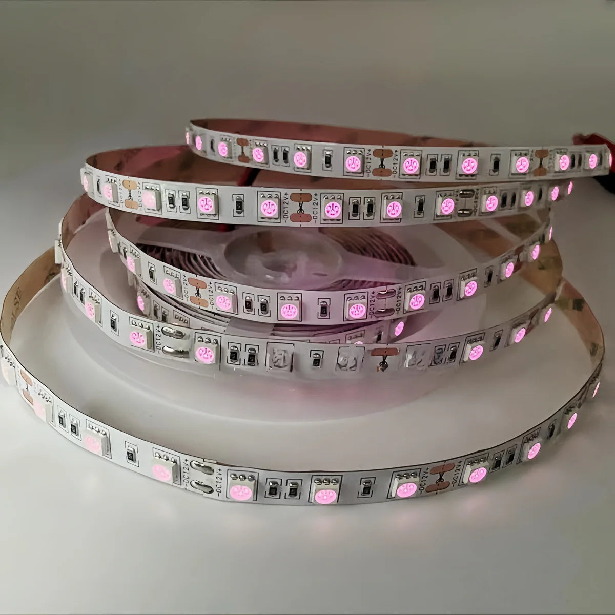 810nm SMD5050 DC12V Infrared LED Strip Light – High Power Near IR for Therapy, 30/60/120 LEDs/m, 5 Meters, IP00/IP65