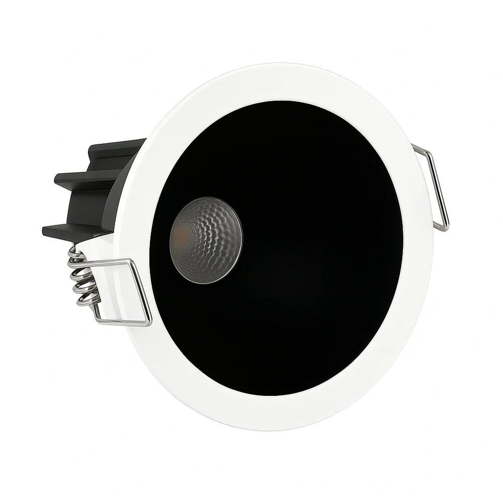 PRO Downlight PRO-1C Series Deep Recessed Anti-Glare Full Spectrum LED Downlight | AC 100–130V | 4 / 10 Pack | 5W / 9W | 5-CCT Selectable | 24° Beam | White Finish | CRI 95+ | Commercial Recessed Ceiling Fixture "