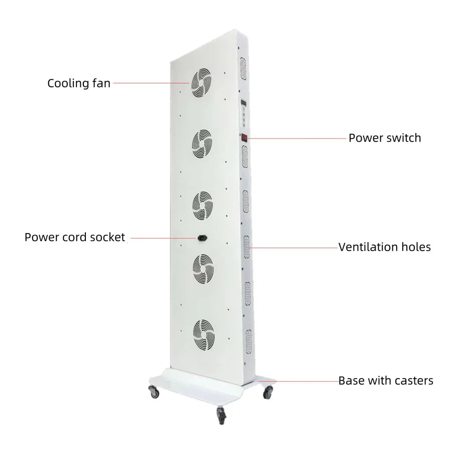 ALW-PRO Heavy Duty Infrared Therapy Lamp – 1000W / 1250W | Dual Chip Red & IR | Touch Control with Timer & Pulse Dimming | 30° Lens | AC85–265V | Goggles Included | for Skin Care | US / EU / UK / AU Plug