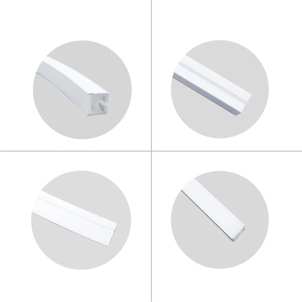 S1220 Black Side Edge Lighting Neon Light Housing – 12x20mm | Silicone LED Channel System | 10mm PCB Width | IP67 Waterproof | 16.4FT/5M*1/16.4FT/5M*5 | Local Stock US/UK/DE