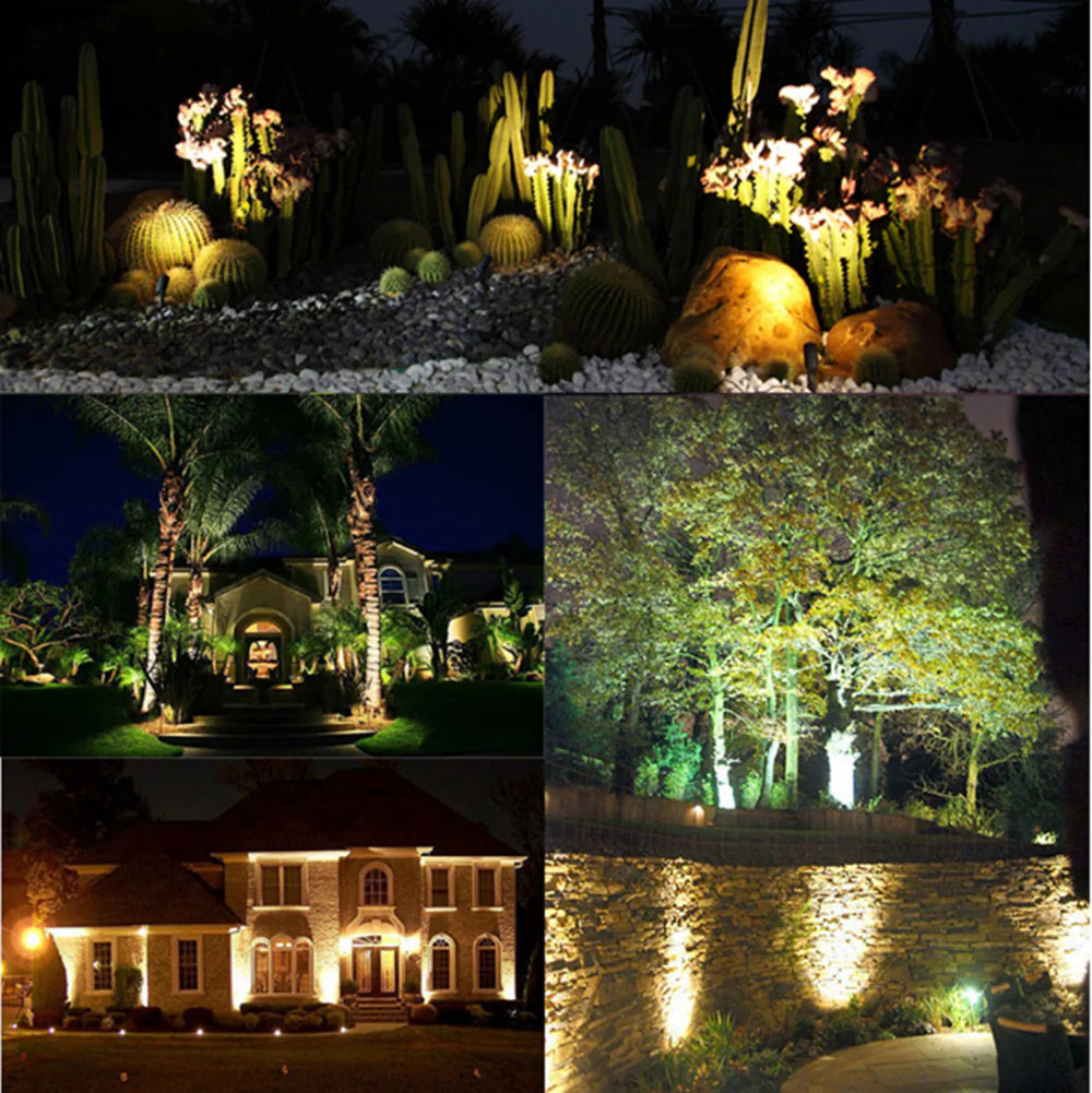 LightingWill 5W Low Voltage LED Landscape Light – DC 12V | 4 / 8-Pack | 3000K Warm White | IP65 Waterproof | Outdoor Lights for Yard Garden Pathway
