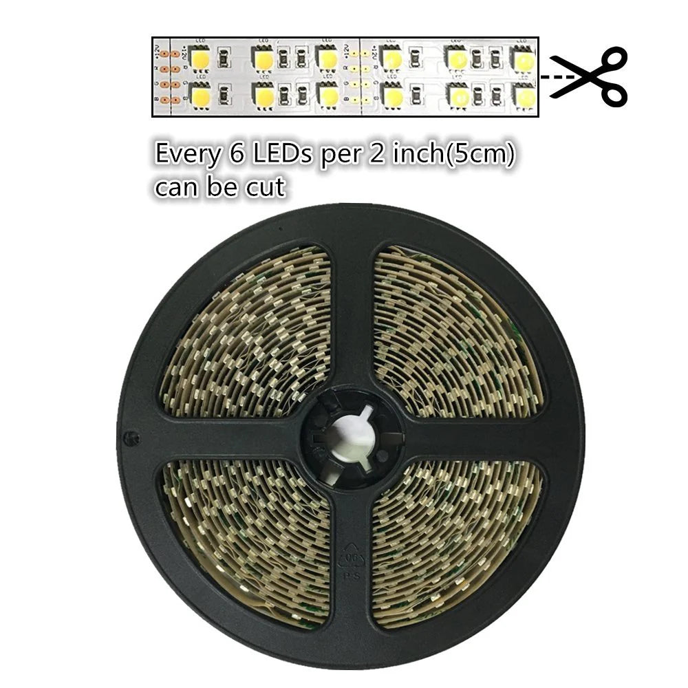 730–735nm SMD5050 DC12V Infrared LED Strip Light – High Power Far Red for Plants, 30/60/120 LEDs/m, 5 Meters, IP00/IP65
