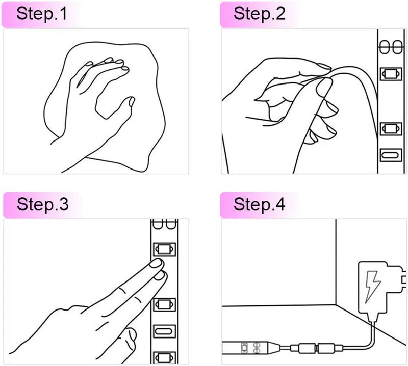 LightingWill 395–405nm SMD2835 UV LED Strip Light – 60 LEDs/m, 5M (16.4FT), Non-Waterproof/IP65