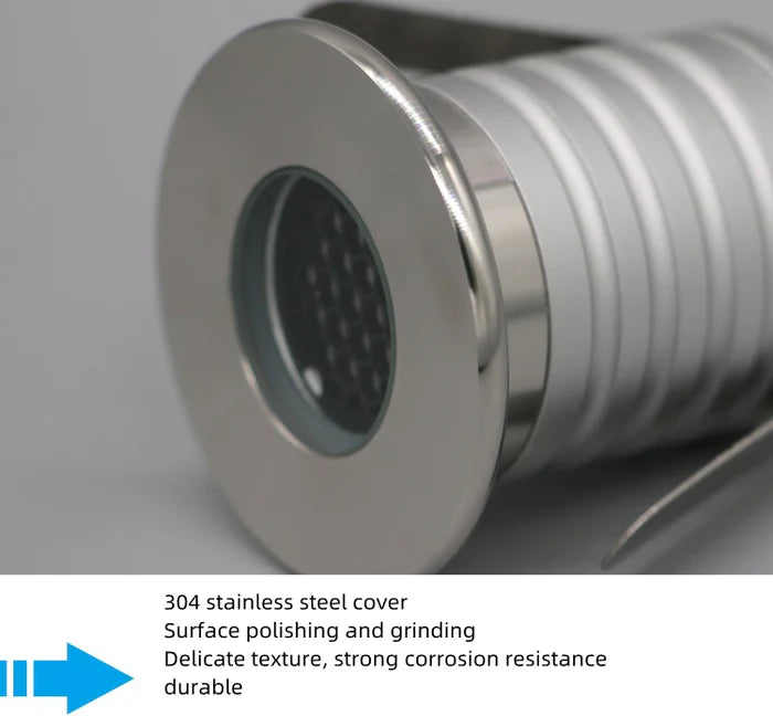 8/10-Pack Honeycomb Anti-Glare Low Voltage LED Step Lights – 3000K / 4000K / 6000K | 1W / 3W | DC12–24V | IP67 Waterproof Stainless Steel Honeycomb Step & Path Lights