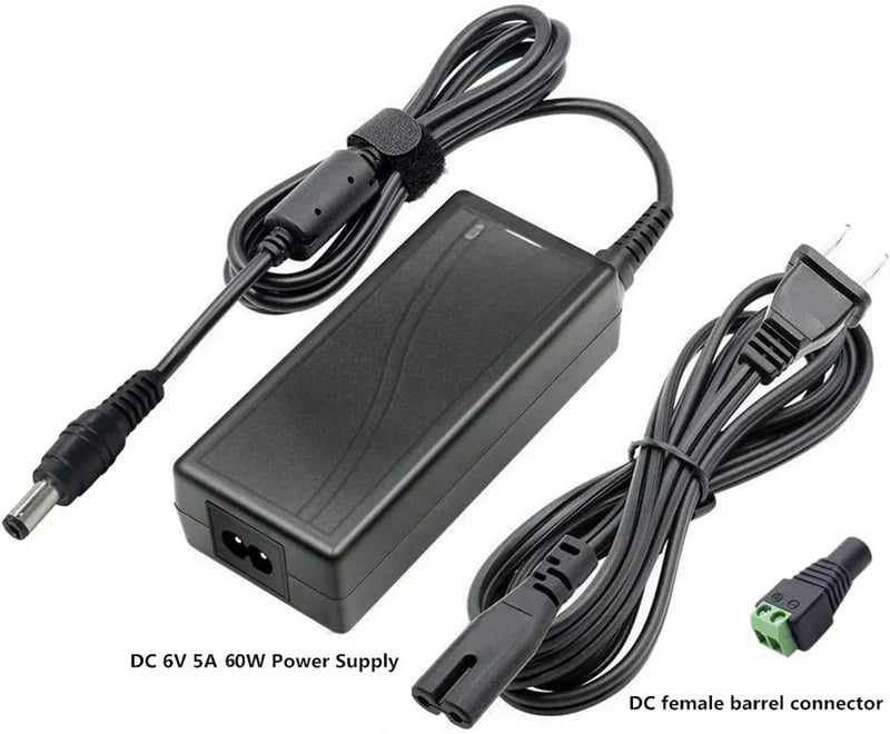18W AC 100–240V Input Desktop LED Power Supply Switching Transformer with US Plug DC 6V for LED Strip Lights, Cabinet Lighting, Display Lighting and Indoor LED Projects