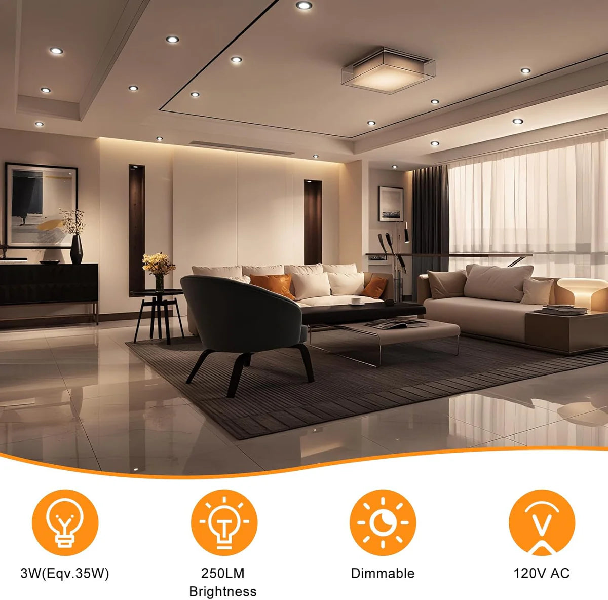 ECO-1 Series Frosted LED Downlight – Black Housing – TRIAC Dimmable – 3W/5W – 4-Pack/8-Pack/10-Pack/12-Pack/20-Pack/32-Pack – 2700K–6000K – 100–130V / 200–240V