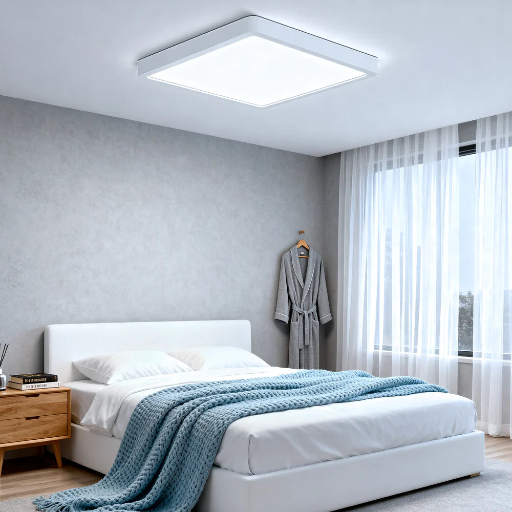 12 Inch 24W White Square Ceiling Light – AC 220–240V | 3000K / 5000K | Flush Mount Ceiling Light for Modern Home Lighting | 1-Pack – Local Stock (UK)
