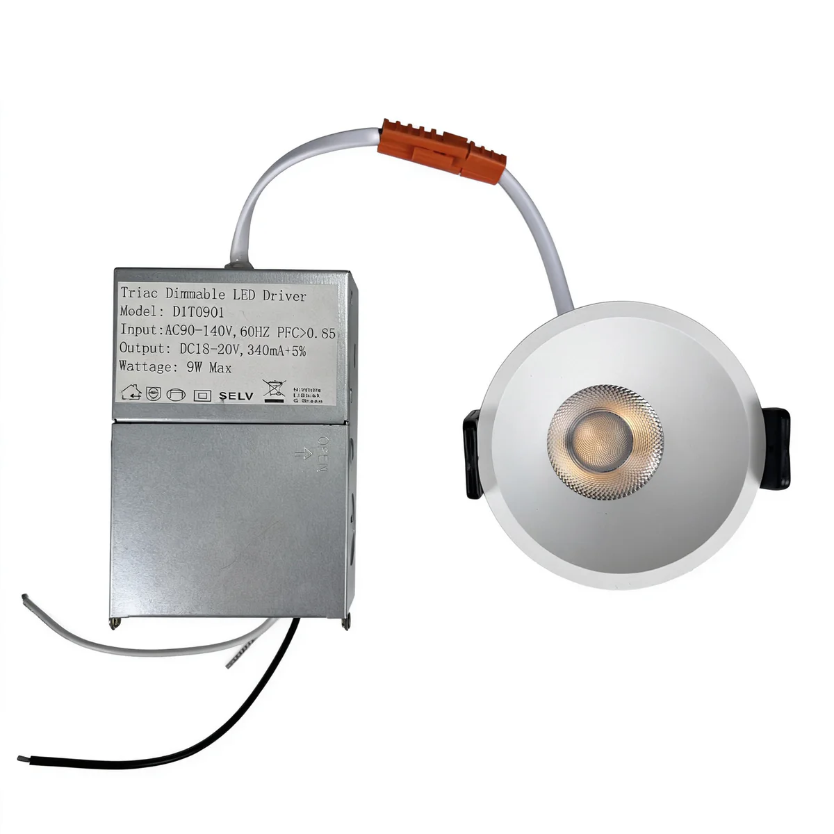 PRO Downlight PRO-1A Series Deep Recessed Anti-Glare Full Spectrum LED Downlight | AC 100–130V | 4 / 10 Pack | 7W / 9W / 12W | 5-CCT Selectable | 24° Narrow Beam | White Trim | CRI 95+ | Commercial Recessed Ceiling Light