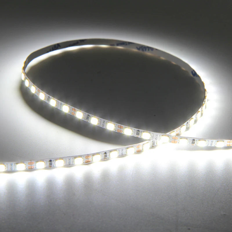 SMD2835 LED Strip Light, 5m Roll | 12V DC | 120 LEDs/m | 8W/m | White 3000K / 4000K / 6000K | 4mm / 5mm PCB | Non-Waterproof IP00