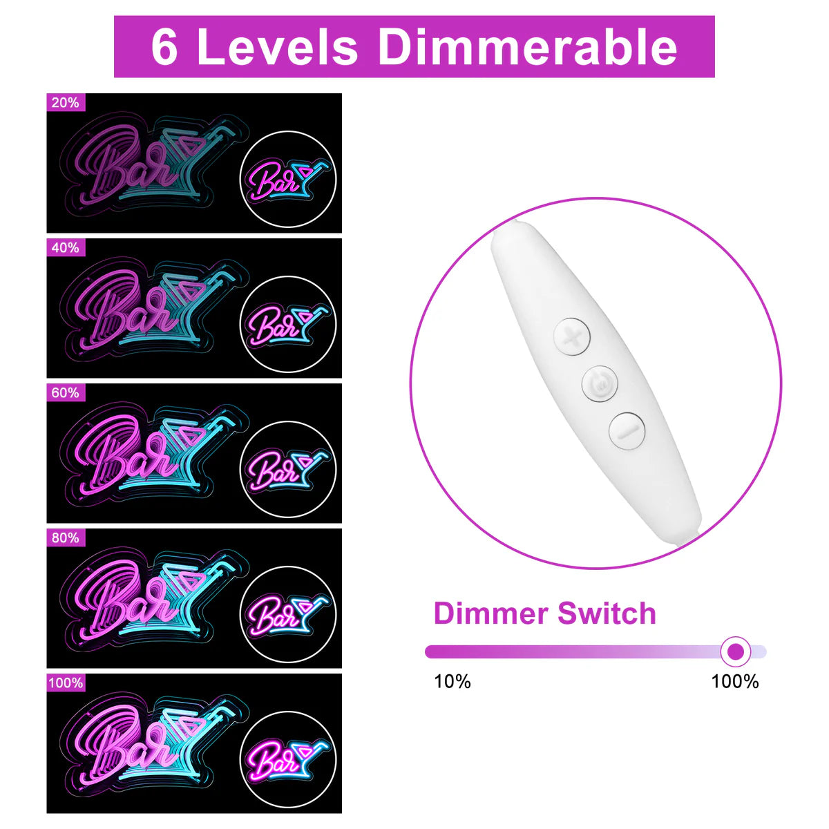 LED Neon Signs – Bar LED Sign – 16.5 × 9 Inch | Pink & Ice Blue Glow | USB Powered | Hanging | Ideal for Bar, Pub, Lounge, Nightclub, Party Mood Lighting