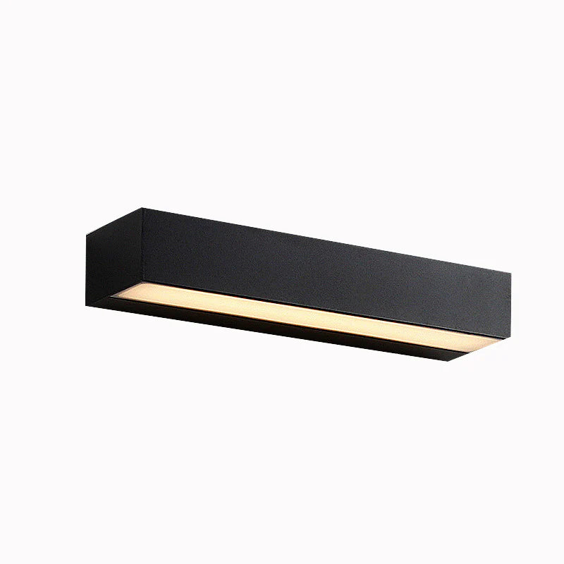 LightingWill LED Wall Light 12W 18W 24W Outdoor Waterproof Wall Sconce 3000K 6000K Long Linear Black Up Down Wall Light IP65 Aluminum Porch Garden Balcony Indoor