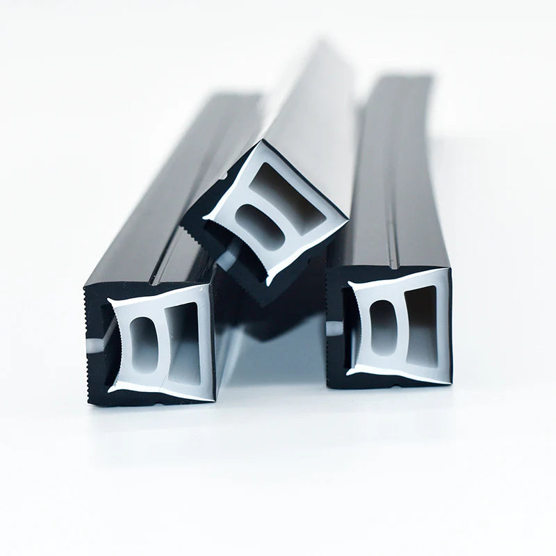 S1616 Black Neon Light Housing – 16x16mm | Silicone LED Channel System | 10mm PCB Width | IP67 Waterproof | 16.4FT/5M*1/16.4FT/5M*5 | Local Stock US/UK/DE