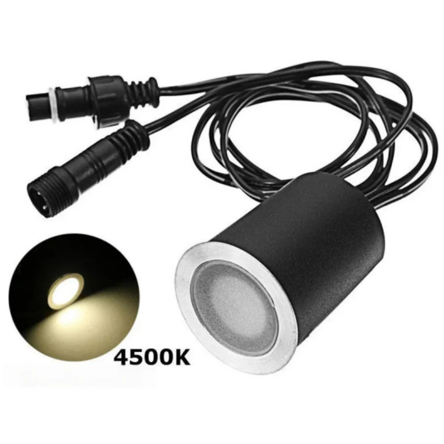 10/16-Pack Recessed LED Deck Lights – 0.6W Each | Warm White / Natural White | AC100–265V Input with Power Adapter | US / EU / UK / AU Plug Options | IP67 Waterproof Inground Step Lights Kit for Deck, Garden, Yard, Stairs & Pathway Lighting