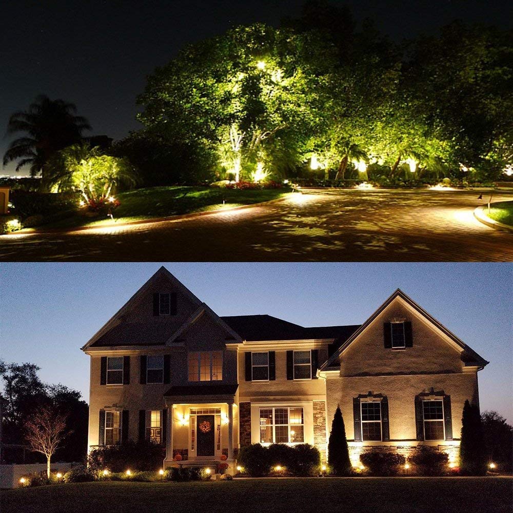 LightingWill All-in-One Low Voltage Landscape Lighting Kit - Smart Transformer | 6 / 8 Pack Landscape Lights | 3000K Warm White | IP65 Waterproof | Outdoor Lights for Yard Garden Pathway