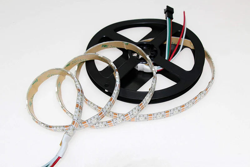 LightingWill WS2812B RGBIC LED Strip Light DC5V 10mm PCB SMD5050 Individually Addressable 30 60 96 LEDs/m IP00 IP65 IP67 Flowing Multicolor LED Strip for Party Decoration DIY Lighting 5M 50M
