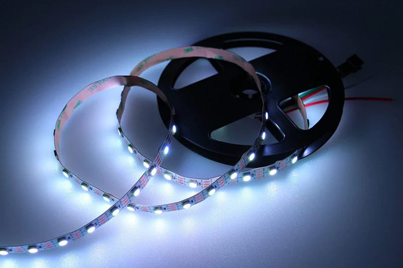 LightingWill WS2812B RGBIC LED Strip Light DC5V 10mm PCB SMD5050 Individually Addressable 30 60 96 LEDs/m IP00 IP65 IP67 Flowing Multicolor LED Strip for Party Decoration DIY Lighting 5M 50M