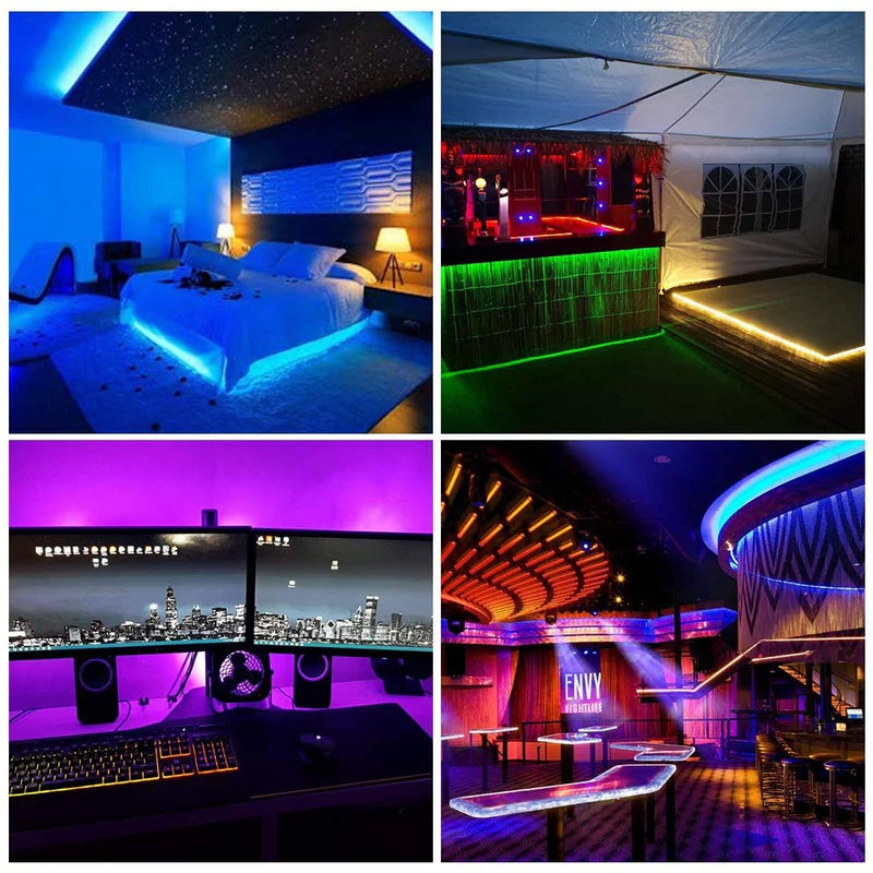 LightingWill WS2812B RGBIC LED Strip Light DC5V 10mm PCB SMD5050 Individually Addressable 30 60 96 LEDs/m IP00 IP65 IP67 Flowing Multicolor LED Strip for Party Decoration DIY Lighting 5M 50M
