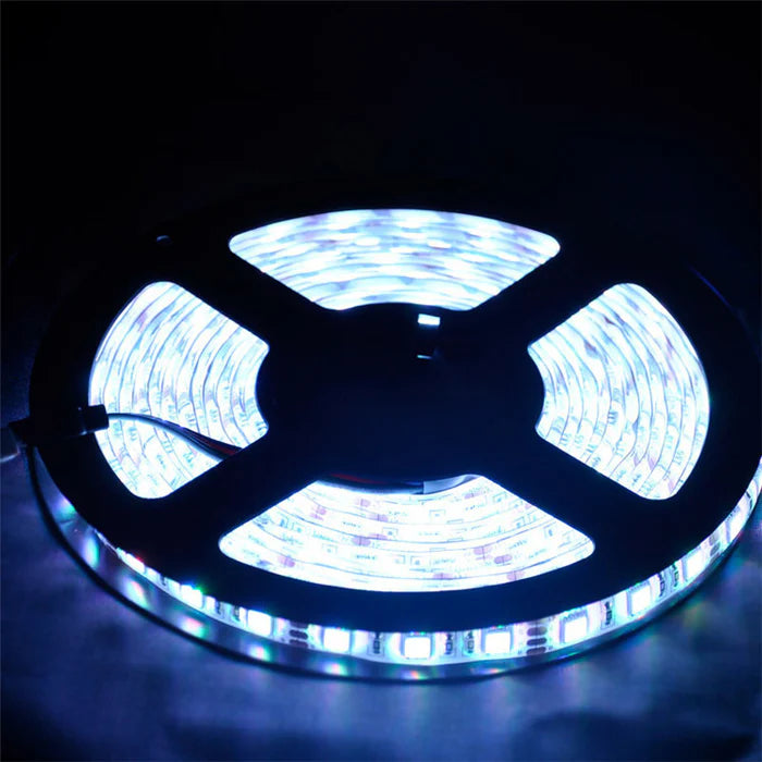 LightingWill 5M/10M SMD5050 RGB LED Strip Light Kit - DC12V | 30 / 60LEDs/M | 10mm PCB | IP00 / IP65 | 5M /10M | RGB Color Changing LED Strip Lights with Alexa, Google Assistant | 24/ 44 Keys Controller + Power Supply
