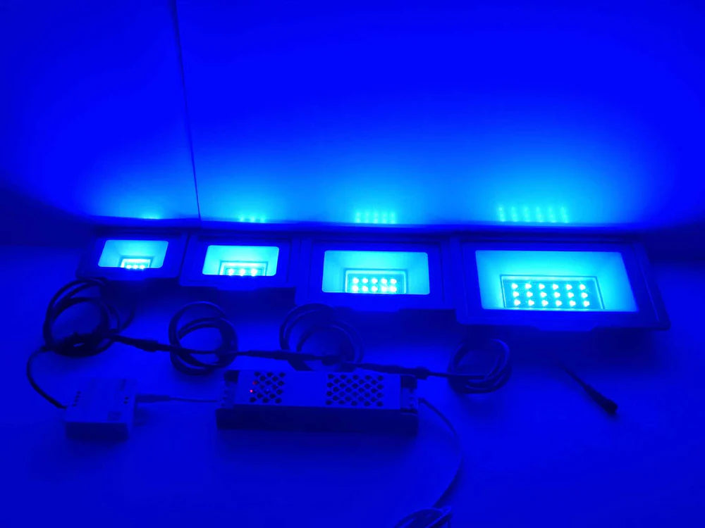 LightingWill FL-IC Series RGBIC LED Flood Light 10W-50W WS2811 Addressable IP66 24V DC Outdoor Landscape Light Aluminum Housing Wall Wash Stage Lighting 2/10-Pack