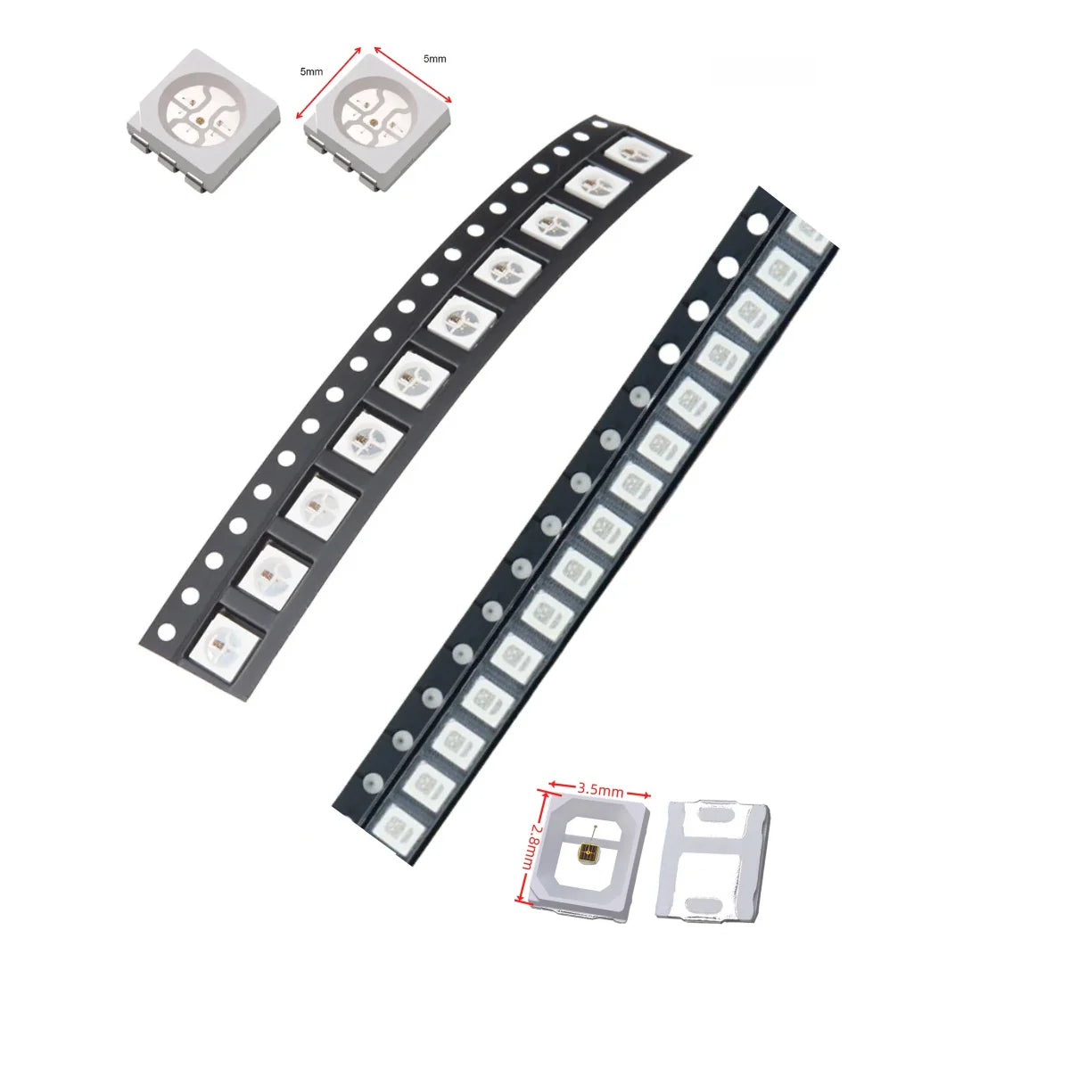 Infrared LED Sample Pack – SMD2835 / SMD5050 | 850nm / 940nm | 0.2W & 0.5W | 4 Models × 100pcs for Prototyping & Evaluation