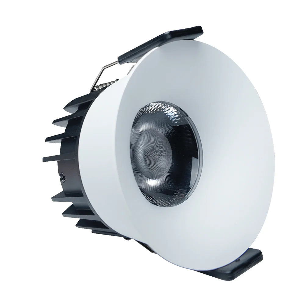 CDG-EU Curved Reflector 9W (2.6″) Deep Anti-Glare Full Spectrum LED Downlight | 200–240V | 4/12 Pack | 3000K / 4000K / 5000K | 24° Beam | White Housing | CRI>95 | Architectural Recessed Lighting