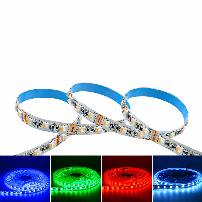 LightingWill DC12V RGBW/RGBWW LED Strip Light, 10mm PCB 4-in-1 SMD5050 72 LEDs/m, IP00 IP65 IP67 Flexible LED Tape Light for Mirror Kitchen Cabinet Bedroom, 5m 50m