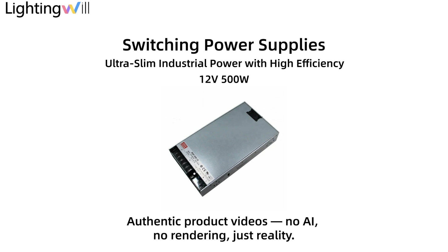 MEANWELL UHP Series 500W Power Supply Video Demo – Slim High-Efficiency LED Driver | LightingWill