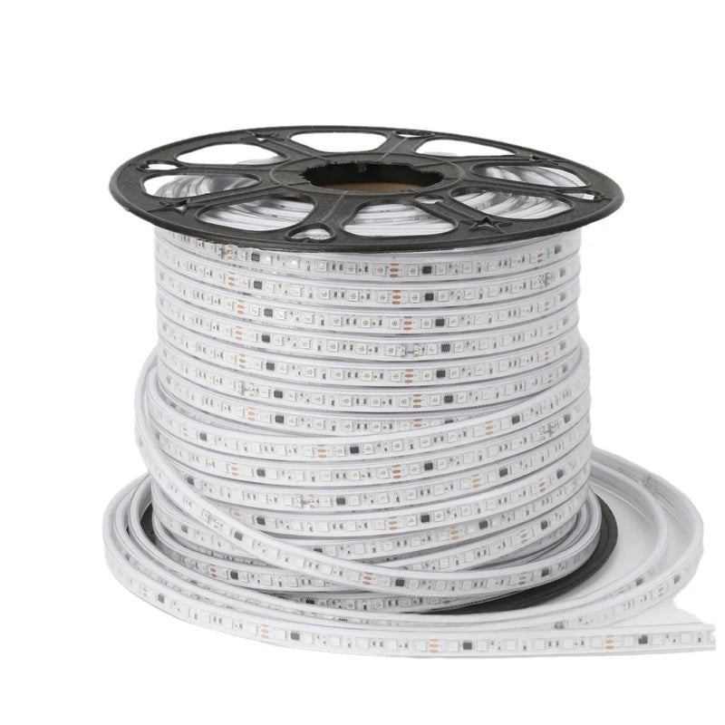 LightingWill 7x15.5mm SMD5050 60LEDs/m RGBIC High Voltage LED Neon Strip Light 12W/m AC110–240V, IP67 Waterproof Flexible Neon Rope Light with Remote and APP Control for Indoor and Outdoor Decoration, 10/50M