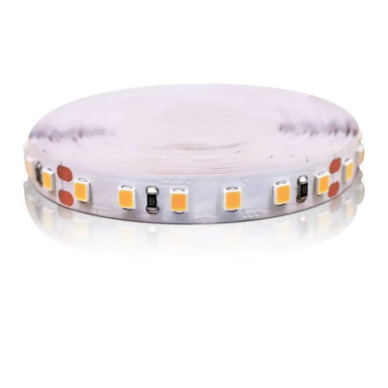 LightingWill DC24V SMD2835 Full Spectrum LED Strip Light 60LEDs/m 300 LEDs 10W/m, CRI 97+ High CRI LED Ribbon 2700K–6500K, 8mm PCB IP00/IP67 for Cabinet, Bedroom and Mirror Lighting, 5/50M
