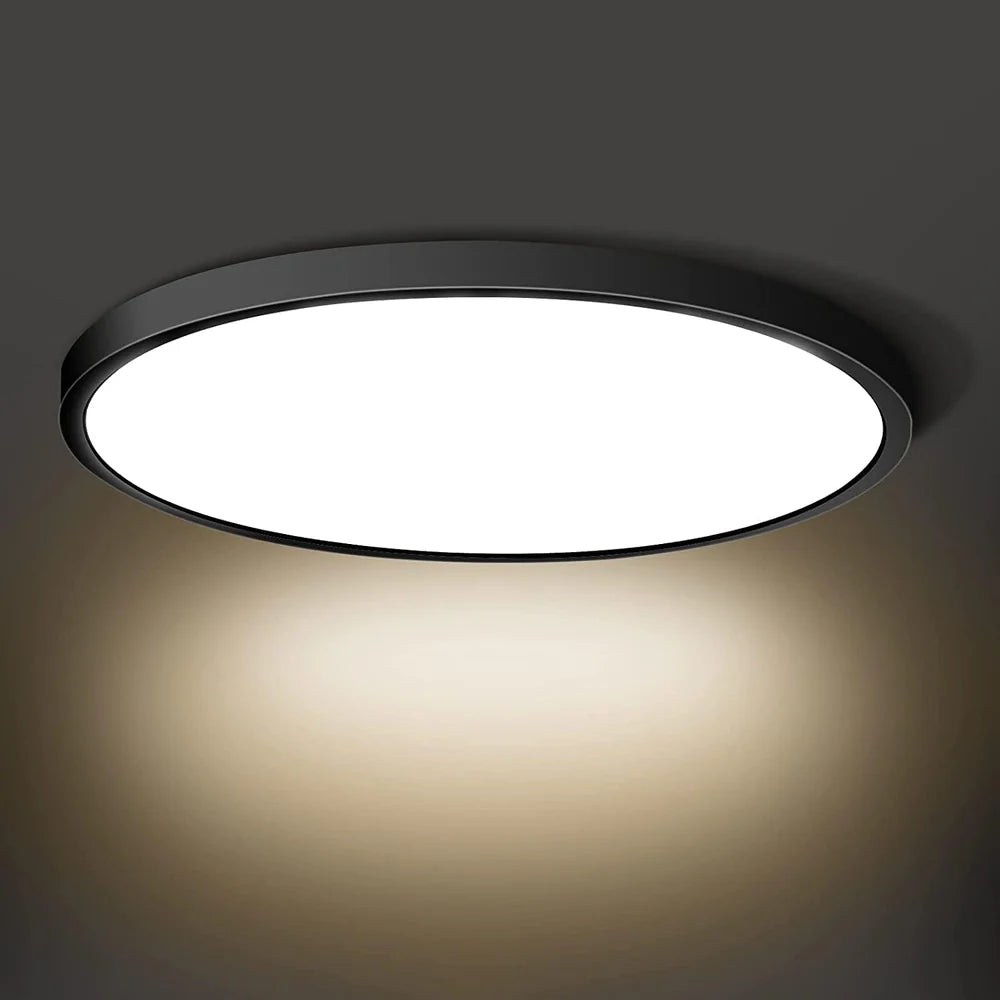15.7 Inch 32W White /Black /Gold Round Ceiling Light – AC 110–130V  | 3000K / 4500K / 5000K / 6500K | Flush Mount Ceiling Light for Modern Home Lighting | 1-Pack – Local Stock (US)