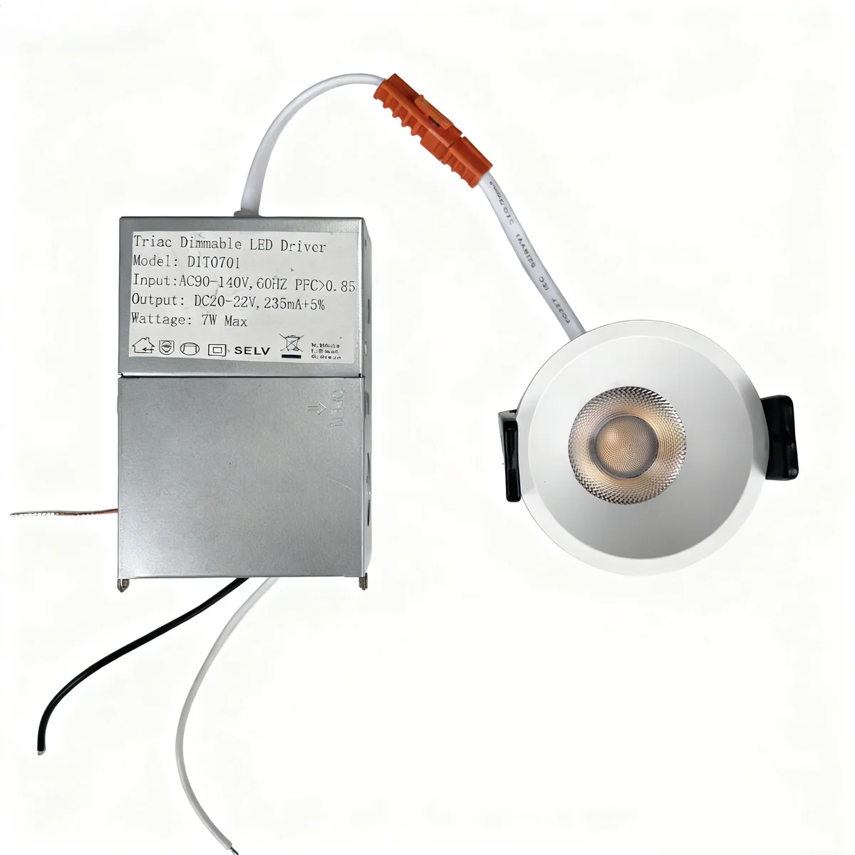 PRO Downlight PRO-1A Series Deep Recessed Anti-Glare Full Spectrum LED Downlight | AC 100–130V | 4 / 10 Pack | 7W / 9W / 12W | 5-CCT Selectable | 24° Narrow Beam | White Trim | CRI 95+ | Commercial Recessed Ceiling Light