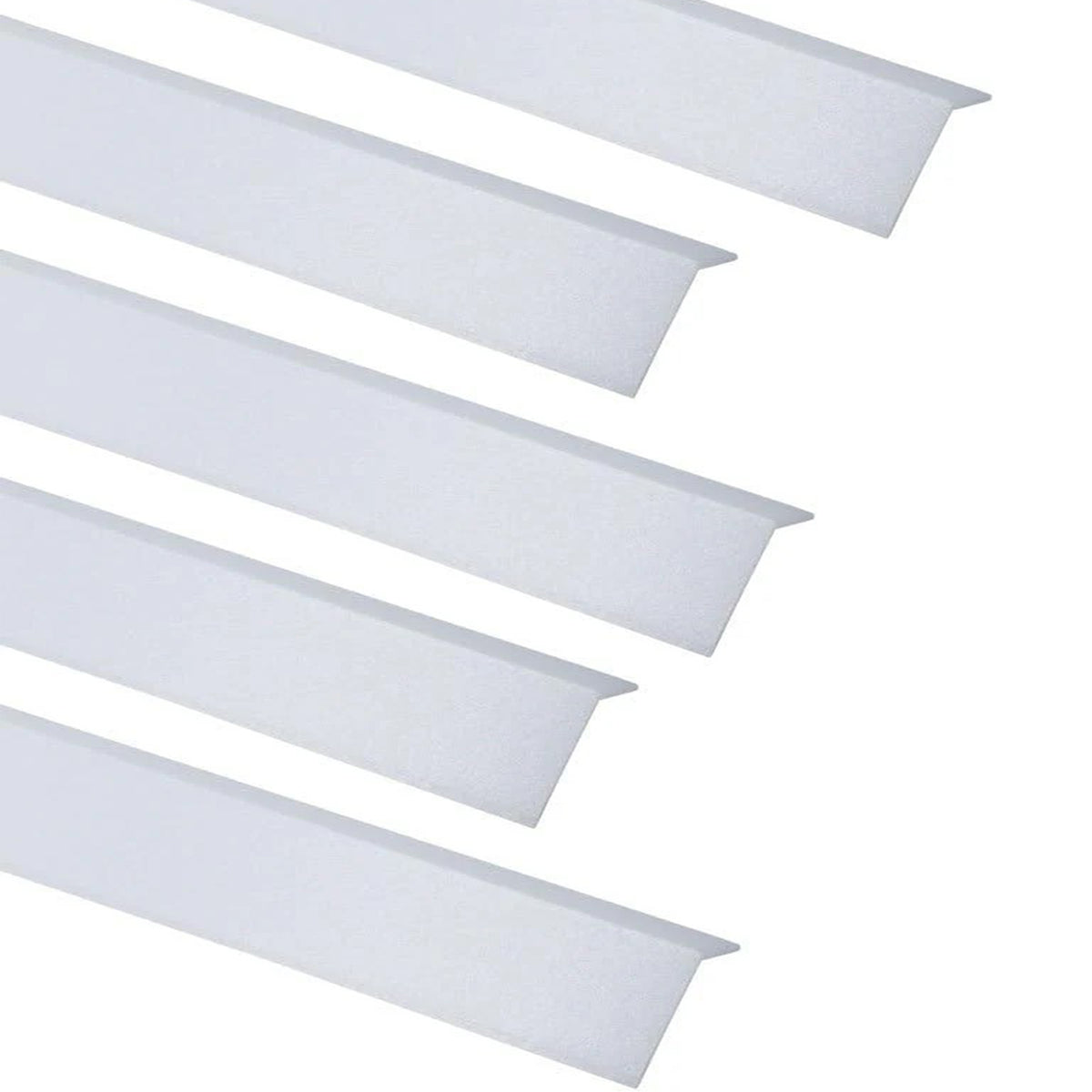 LightingWill LED Aluminum Channel Milk White Cover for V01 Style 1M/3.3ft 5 Pack
