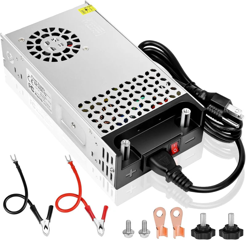 Upgrade DC 12V 360W–720W (30A–60A) Switching Power Supply, AC 110/240V Input Converter &amp; Transformer, Cooling Fan Design, LED Driver Adapter for Strip Lights, 3D Printer, Radio — US/UK/EU Plug Options, CE/FCC/RoHS Certified