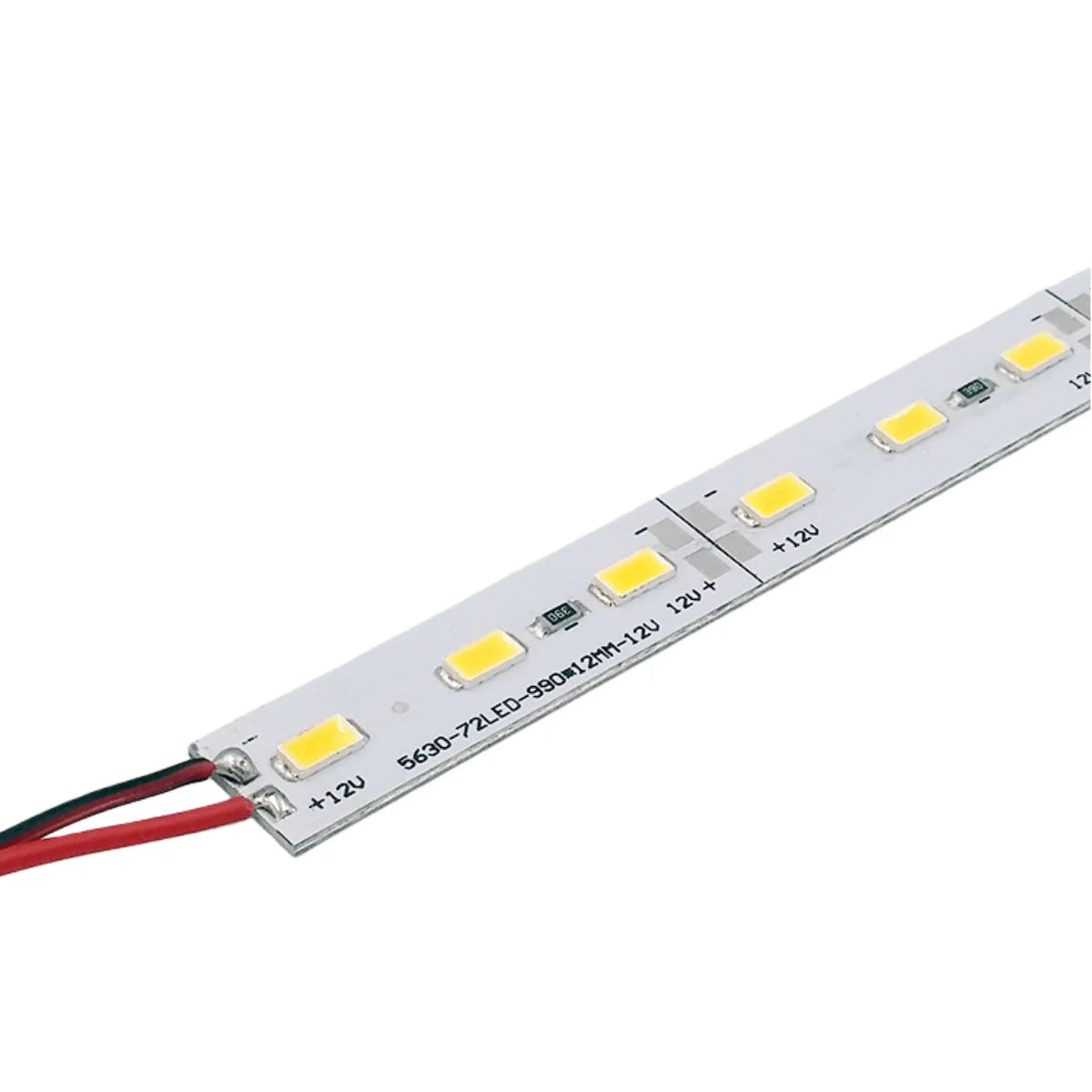 LightingWill SMD5630 Rigid LED Strip Light – DC12V / 24V | 18W/M | 72 LEDs/M | 12mm PCB | 1Meter Length | Warm White / Natural White / Daylight White / Cool White | Indoor Linear Lighting Bar | 10 / 50PCS