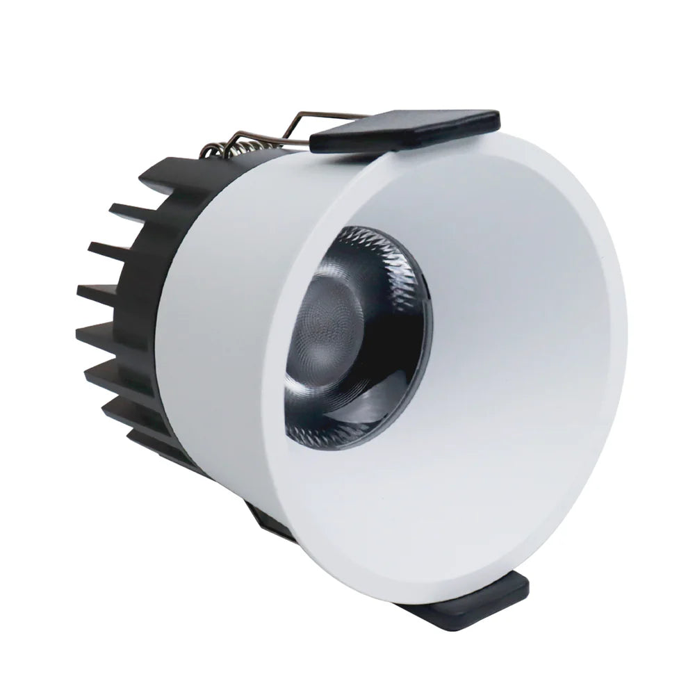 CDG-EU Angled Reflector 9W (2.6″) Deep Anti-Glare Full Spectrum LED Downlight | 200–240V | 4/12 Pack | 3000K / 4000K / 5000K | 24° Beam | White Housing | CRI>95 | Architectural Recessed Lighting