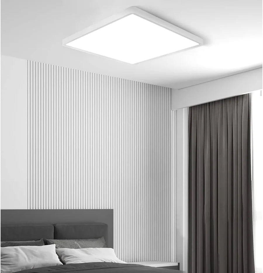 15.7 Inch 18W White / Black Square Ceiling Light – AC 110–130V | 3000K / 4500K / 5000K / 6500K | Flush Mount Ceiling Light for Modern Home Lighting | 1-Pack – Local Stock (US)