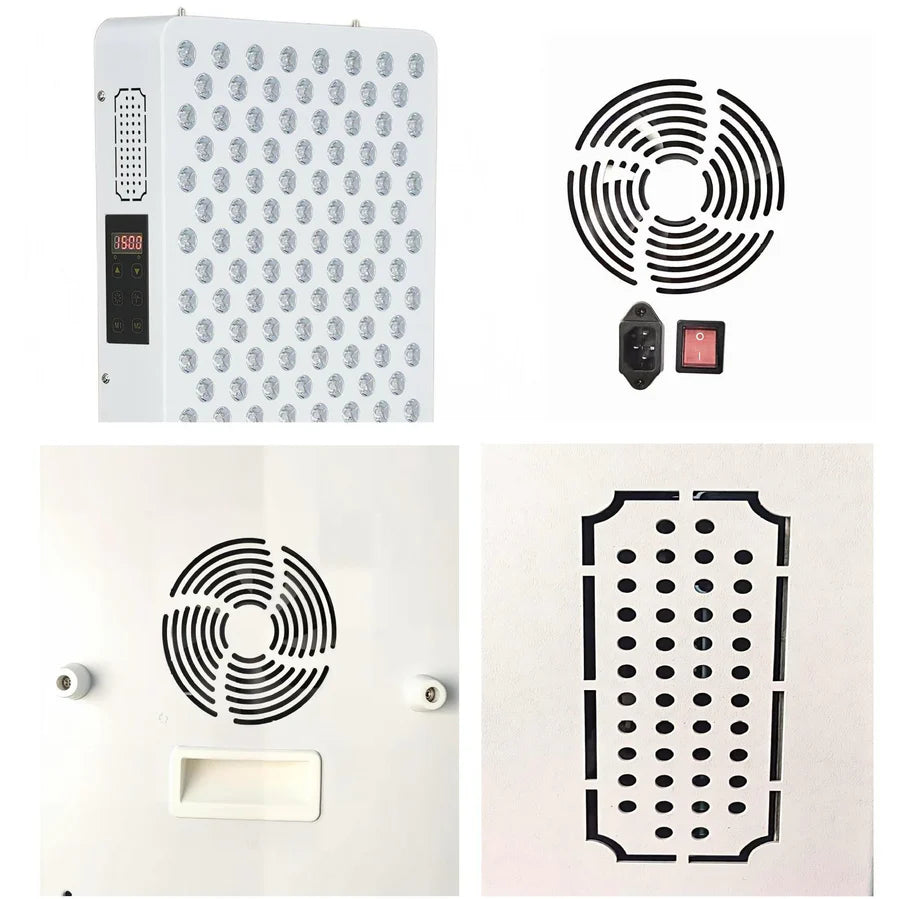 ALW-PRO Series Large Panel Infrared Therapy Lamp – 600W / 800W | Dual Chip Red & IR | Touch Control with Timer & Pulse Dimming | 30° Lens | AC85–265V | Hanging Rope & Goggles Included | for Skin Care | US / EU / UK / AU Plug