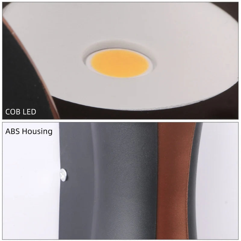 LightingWill LED Wall Light 10W Outdoor Waterproof Wall Sconce 3000K 6500K Black White Black Gold Up Down Wall Light IP65 Plastic Porch Garden Balcony Indoor 4 Pack