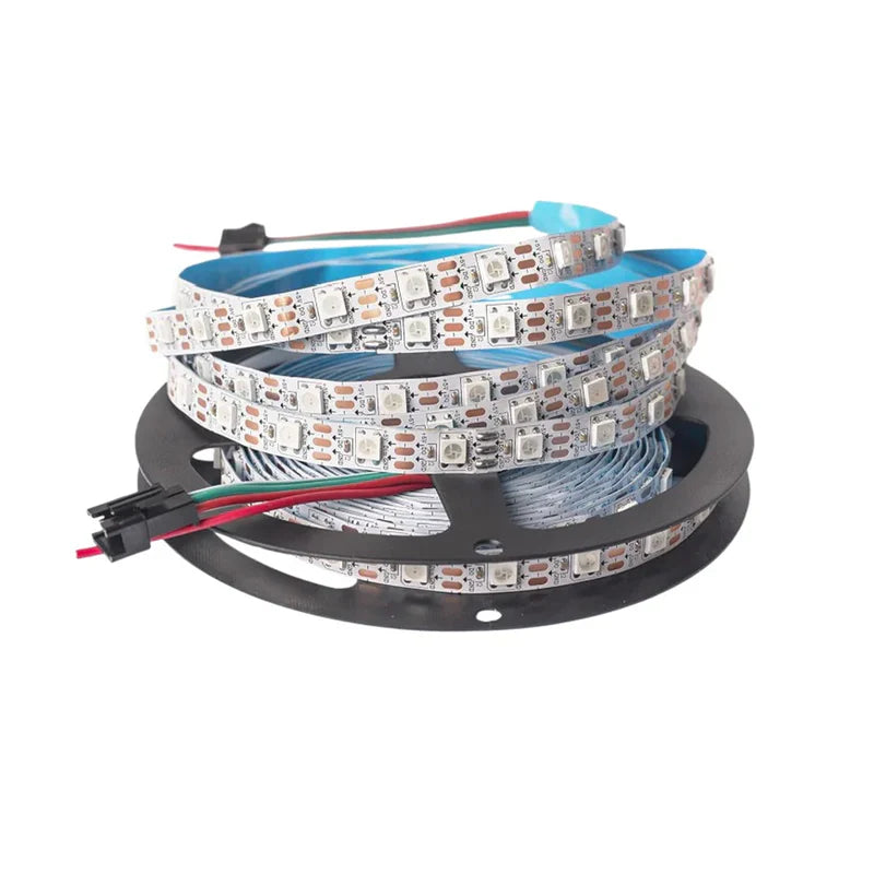 LightingWill WS2812B RGBIC LED Strip Light DC5V 10mm PCB SMD5050 Individually Addressable 30 60 96 LEDs/m IP00 IP65 IP67 Flowing Multicolor LED Strip for Party Decoration DIY Lighting 5M 50M