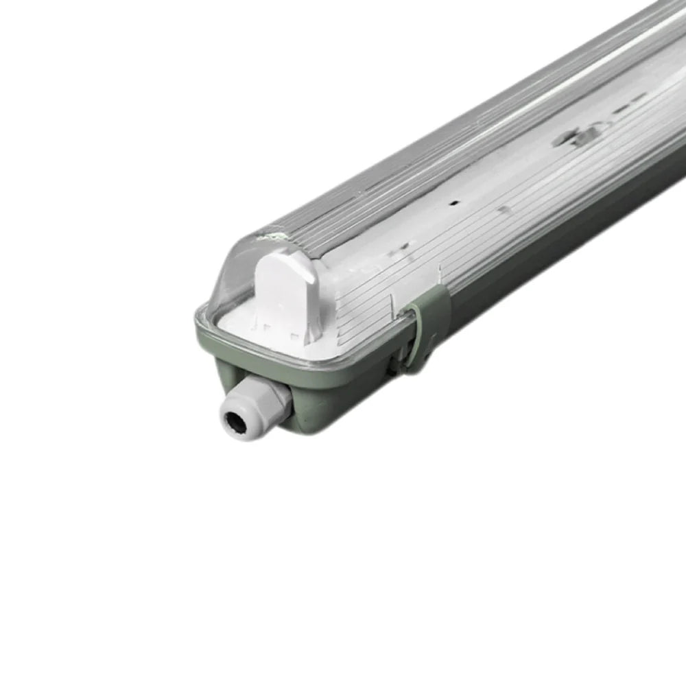 TP Series 2ft LED Tri-Proof Light, 1-Tube Included Waterproof Dustproof LED Fixture Stripe Clear Cover 3000K/4000K/5000K AC 90–240V Non-Dimmable 4-Pack