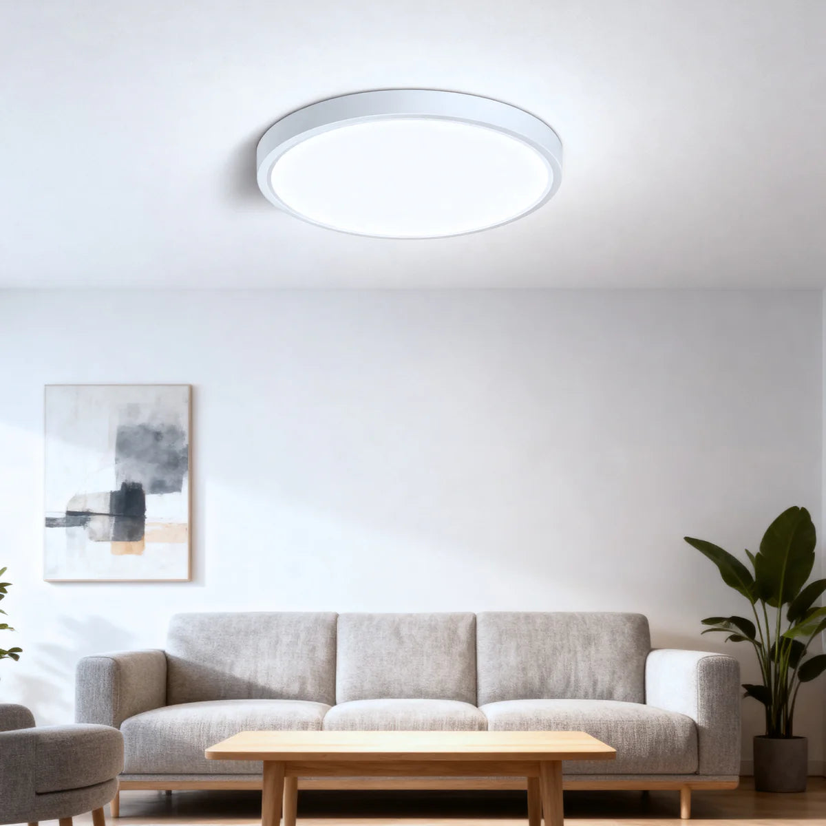9 Inch Round 18W White LED Ceiling Light, 3000K / 4500K / 5000K / 6500K Flush Mount Ceiling Light Local Stock (US/UK/DE)