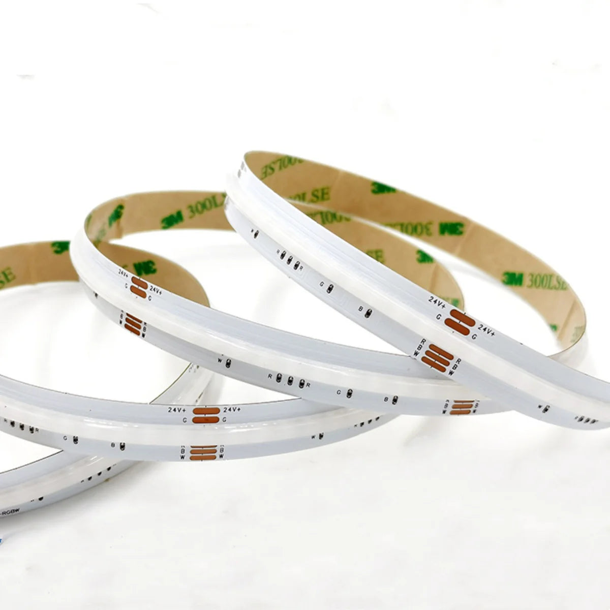 RGBW / RGBWW / RGBCCT COB LED Strip Light 12V/24V 756LEDs/M, 12mm Flexible Dot-Free LED Tape, Non-Waterproof, RGB Color Changing for Cabinet Kitchen & Office Lighting, 5M/10M Pack / Complete Kit