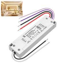 30W 12V DC Plastic Case Triac Dimmable LED Driver, ETL Listed, AC 120-277V Input, LED Driver for LED Strip Lighting / Under Cabinet Lighting / Home Ambient Lighting