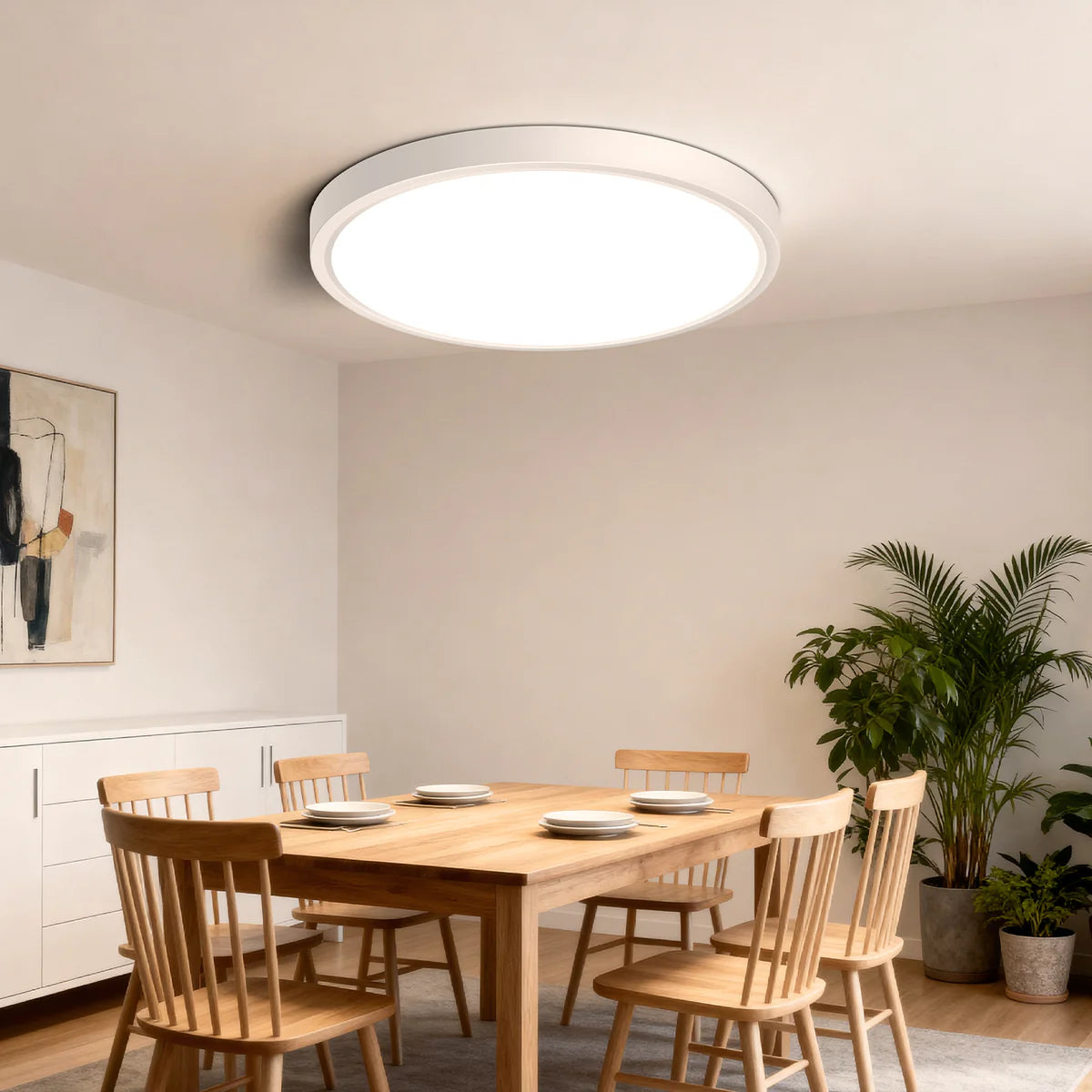 12 Inch Round 24W White LED Ceiling Light, 3000K / 4500K / 5000K / 6500K Flush Mount Ceiling Light Local Stock (US/UK/DE)